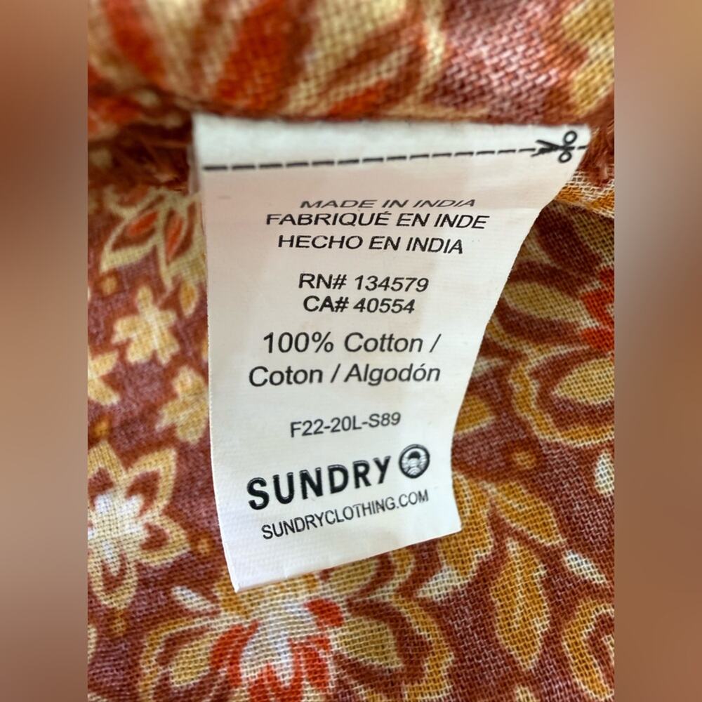 Evereve Sundry Sienna Floral Flutter Sleeve Swing Blouse Size 2 (Medium) - Picture 11 of 15